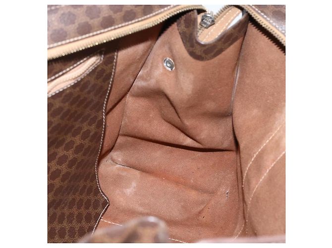 Céline Borsa tote in tela Macadam CELINE in pelle PVC marrone oro Auth ep13478 D'oro - vista 19