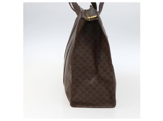 Céline Borsa tote in tela Macadam CELINE in pelle PVC marrone oro Auth ep13478 D'oro - vista 3