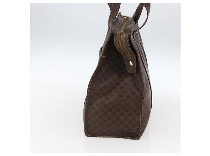 Céline Borsa tote in tela Macadam CELINE in pelle PVC marrone oro Auth ep13478 D'oro - vista 4