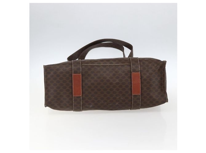 Céline Borsa tote in tela Macadam CELINE in pelle PVC marrone oro Auth ep13478 D'oro - vista 5
