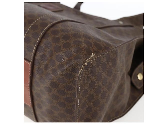 Céline Borsa tote in tela Macadam CELINE in pelle PVC marrone oro Auth ep13478 D'oro - vista 8