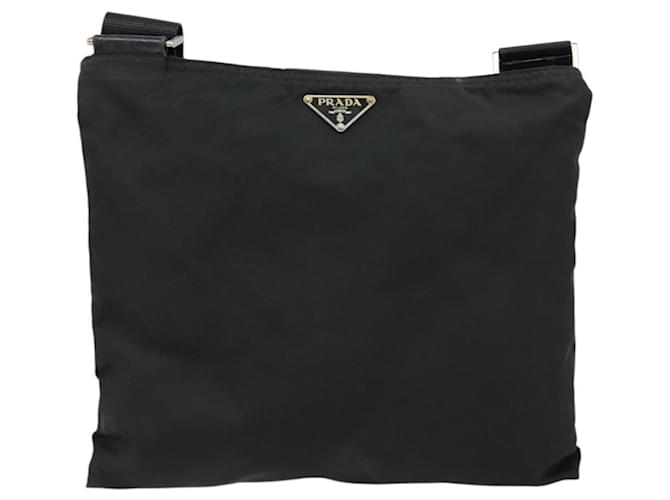Borsa a Spalla PRADA Nylon Nera Auth 170396 Nero - vista 13