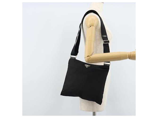 Borsa a Spalla PRADA Nylon Nera Auth 170396 Nero - vista 22