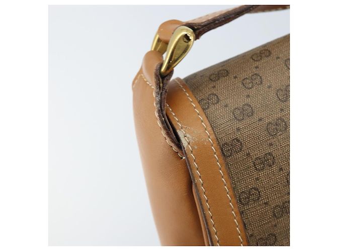 Gucci Borsa a Spalla Micro GG Supreme PVC Beige Oro 001 41 4425 Auth 172085 - vista 10