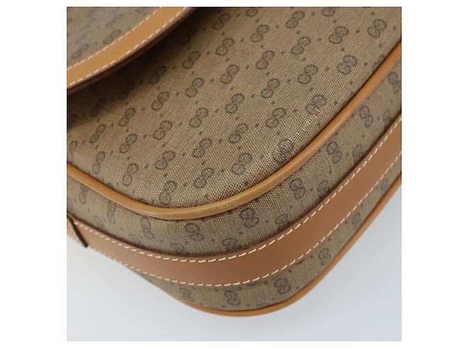 Gucci Borsa a Spalla Micro GG Supreme PVC Beige Oro 001 41 4425 Auth 172085 - vista 14
