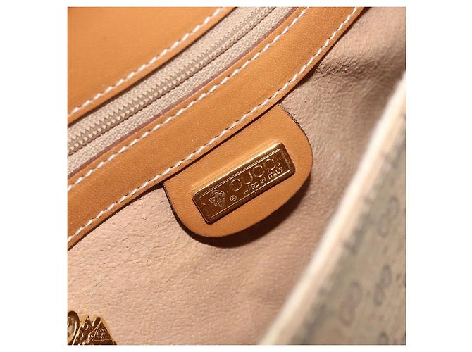 Gucci Borsa a Spalla Micro GG Supreme PVC Beige Oro 001 41 4425 Auth 172085 - vista 19