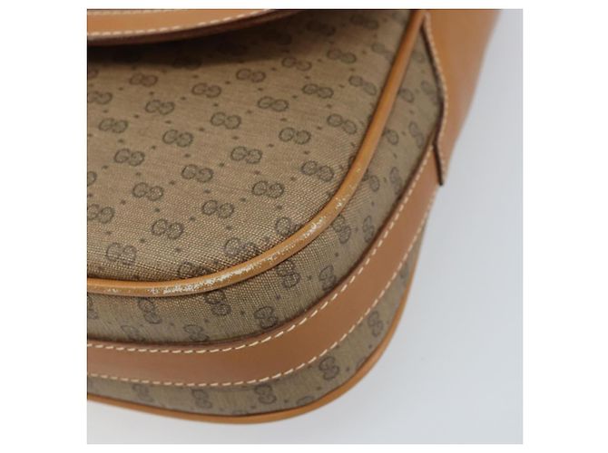 Gucci Borsa a Spalla Micro GG Supreme PVC Beige Oro 001 41 4425 Auth 172085 - vista 9