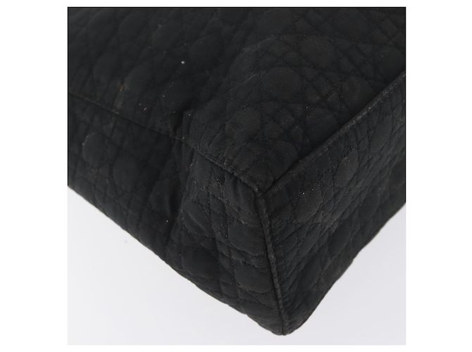 Borsa Canage in nylon nero e oro Christian Dior Auth bs33545 D'oro - vista 15