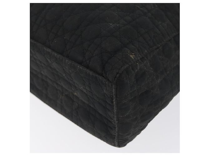 Borsa Canage in nylon nero e oro Christian Dior Auth bs33545 D'oro - vista 16