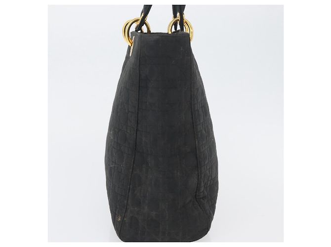 Borsa Canage in nylon nero e oro Christian Dior Auth bs33545 D'oro - vista 4