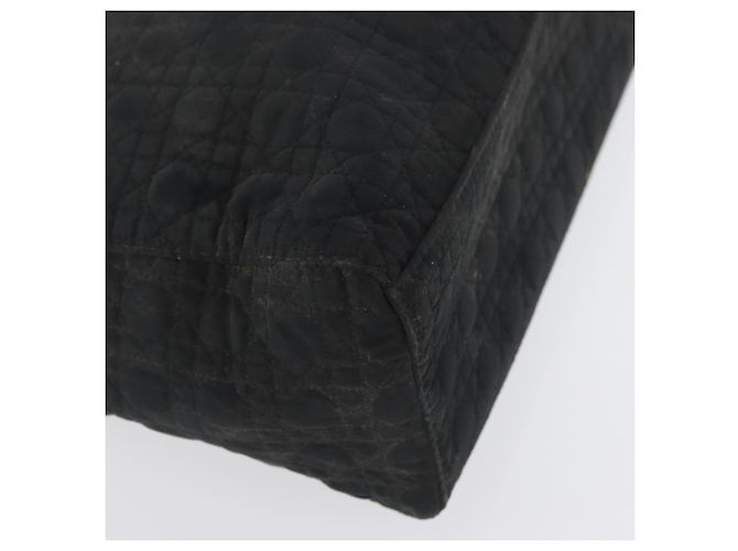 Borsa Canage in nylon nero e oro Christian Dior Auth bs33545 D'oro - vista 9
