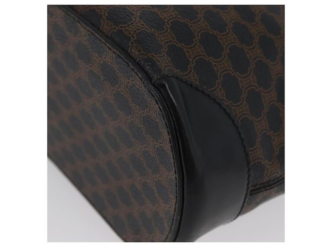 Céline Bolso tote de lona Macadam CELINE en cuero PVC negro y dorado Auth 172280 - vista 14