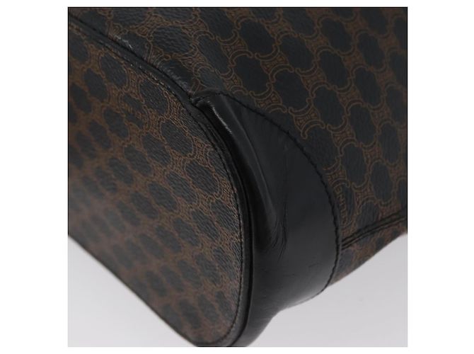 Céline Bolso tote de lona Macadam CELINE en cuero PVC negro y dorado Auth 172280 - vista 16