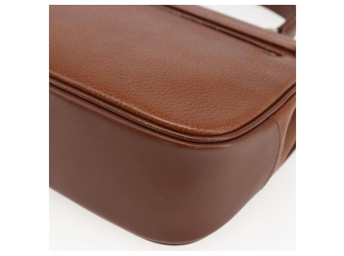 Borsa a mano Burberry in pelle marrone dorato Auth ep13546 D'oro - vista 15
