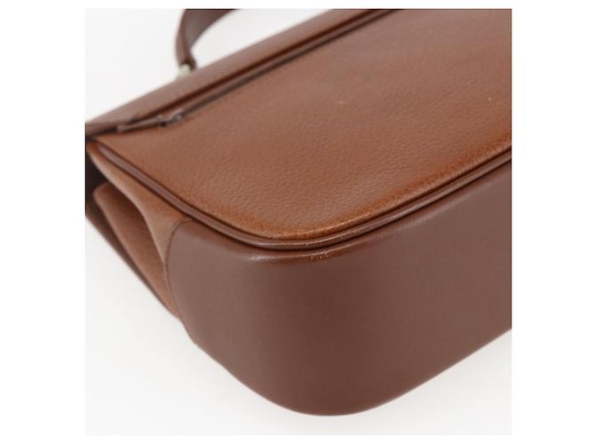 Borsa a mano Burberry in pelle marrone dorato Auth ep13546 D'oro - vista 16