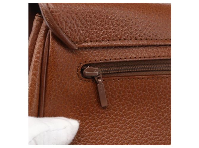 Borsa a mano Burberry in pelle marrone dorato Auth ep13546 D'oro - vista 17