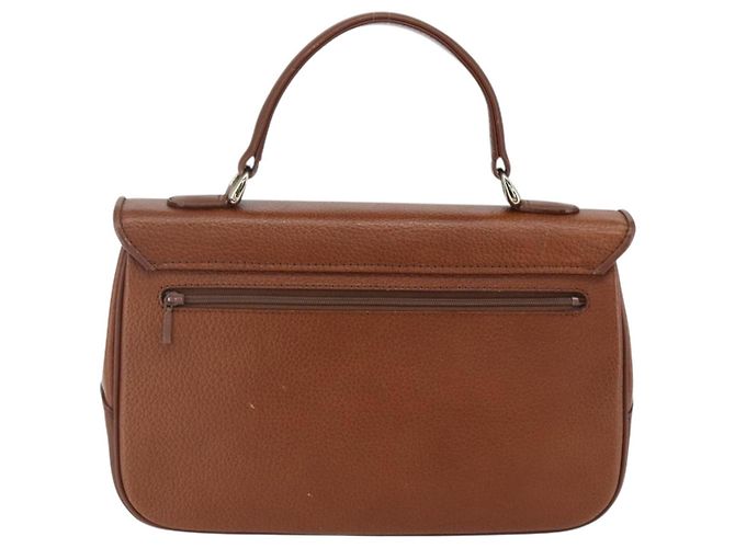 Borsa a mano Burberry in pelle marrone dorato Auth ep13546 D'oro - vista 2