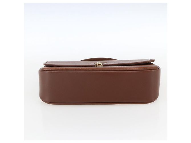 Borsa a mano Burberry in pelle marrone dorato Auth ep13546 D'oro - vista 5