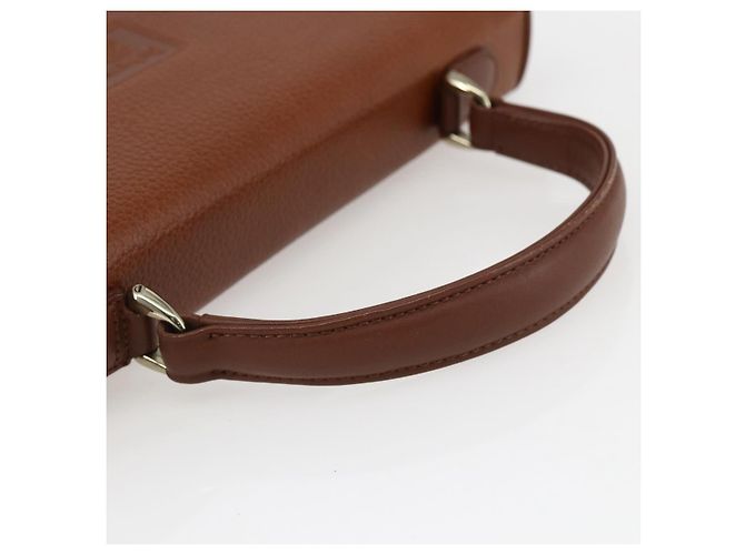 Borsa a mano Burberry in pelle marrone dorato Auth ep13546 D'oro - vista 7