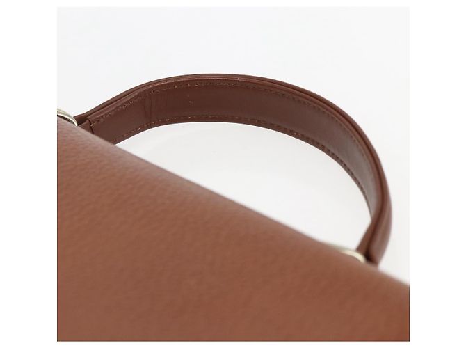 Borsa a mano Burberry in pelle marrone dorato Auth ep13546 D'oro - vista 8