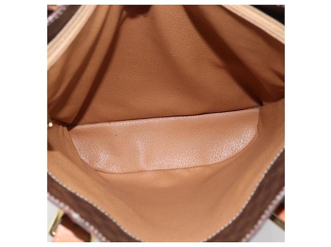 Céline Borsa tote in tela Macadam CELINE in pelle PVC marrone oro Auth ep13501 D'oro - vista 10