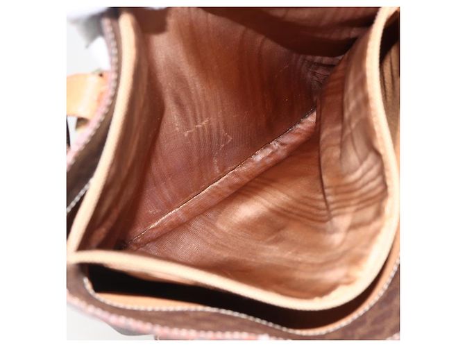 Céline Borsa tote in tela Macadam CELINE in pelle PVC marrone oro Auth ep13501 D'oro - vista 11