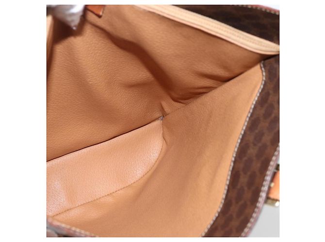 Céline Borsa tote in tela Macadam CELINE in pelle PVC marrone oro Auth ep13501 D'oro - vista 18