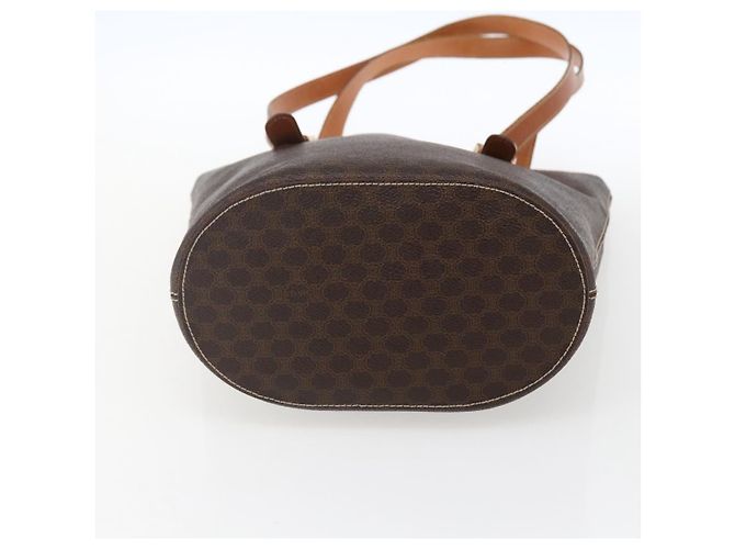 Céline Borsa tote in tela Macadam CELINE in pelle PVC marrone oro Auth ep13501 D'oro - vista 5