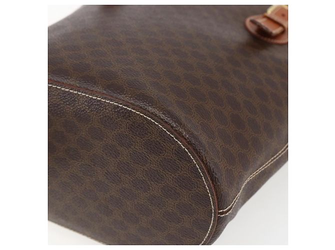 Céline Borsa tote in tela Macadam CELINE in pelle PVC marrone oro Auth ep13501 D'oro - vista 9