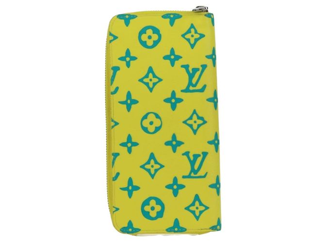 Cartera Vertical Zippy Playground LOUIS VUITTON Amarilla M82005 Auth 171843M Amarillo - vista 2