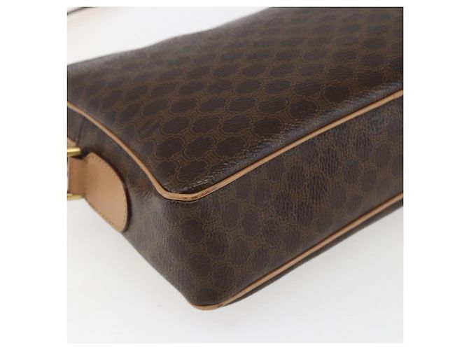 Céline Borsa a Spalla in Tela Macadam CELINE in Pelle PVC Marrone Oro Auth ep13312 D'oro - vista 17