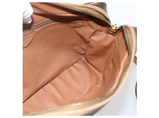 Céline Borsa a Spalla in Tela Macadam CELINE in Pelle PVC Marrone Oro Auth ep13312 D'oro - vista 18