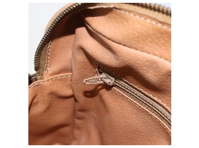 Céline Borsa a Spalla in Tela Macadam CELINE in Pelle PVC Marrone Oro Auth ep13312 D'oro - vista 20