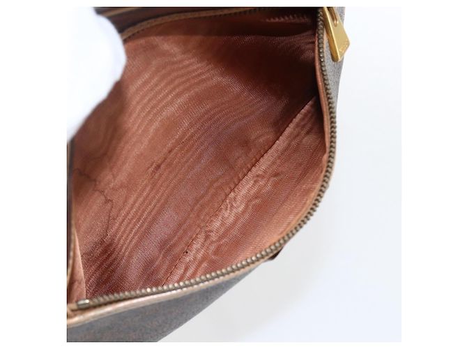 Céline Borsa a Spalla in Tela Macadam CELINE in Pelle PVC Marrone Oro Auth ep13312 D'oro - vista 22