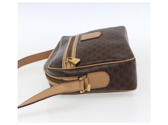 Céline Borsa a Spalla in Tela Macadam CELINE in Pelle PVC Marrone Oro Auth ep13312 D'oro - vista 3