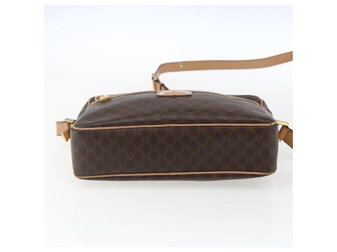 Céline Borsa a Spalla in Tela Macadam CELINE in Pelle PVC Marrone Oro Auth ep13312 D'oro - vista 5