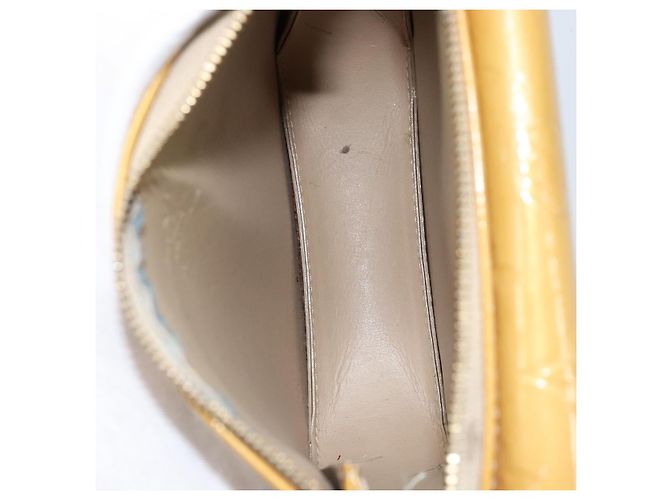LOUIS VUITTON Bolsa Accesorio Motto Monogram Vernis Beige M91136 LV Auth ka2577 - vista 10