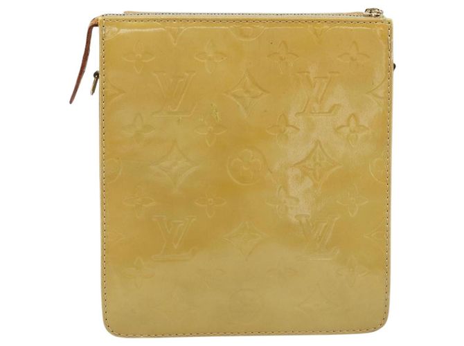 LOUIS VUITTON Bolsa Accesorio Motto Monogram Vernis Beige M91136 LV Auth ka2577 - vista 2