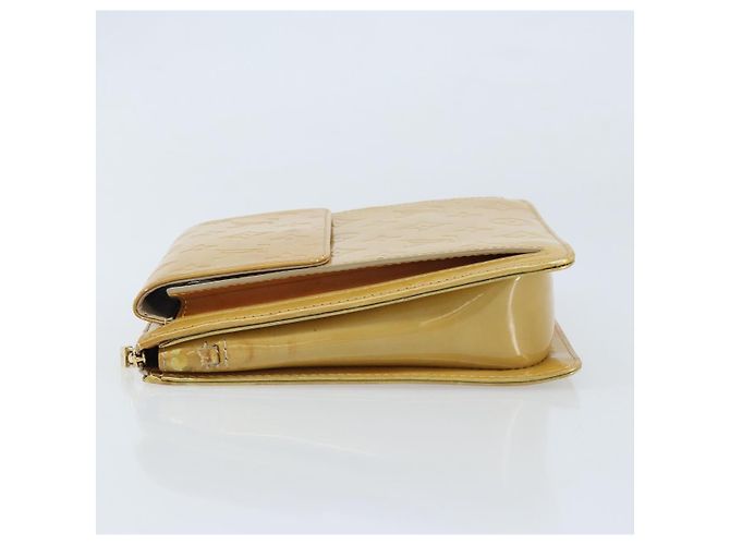 LOUIS VUITTON Bolsa Accesorio Motto Monogram Vernis Beige M91136 LV Auth ka2577 - vista 4
