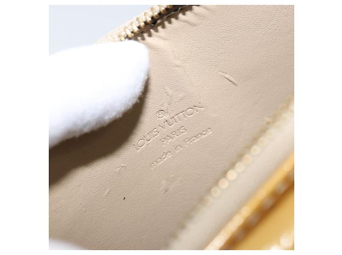 LOUIS VUITTON Bolsa Accesorio Motto Monogram Vernis Beige M91136 LV Auth ka2577 - vista 9