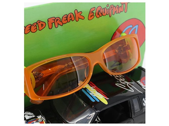 Chrome Hearts ULEIN Collaboration Car Figure Sunglasses Set Auth 171176SM Orange - view 14