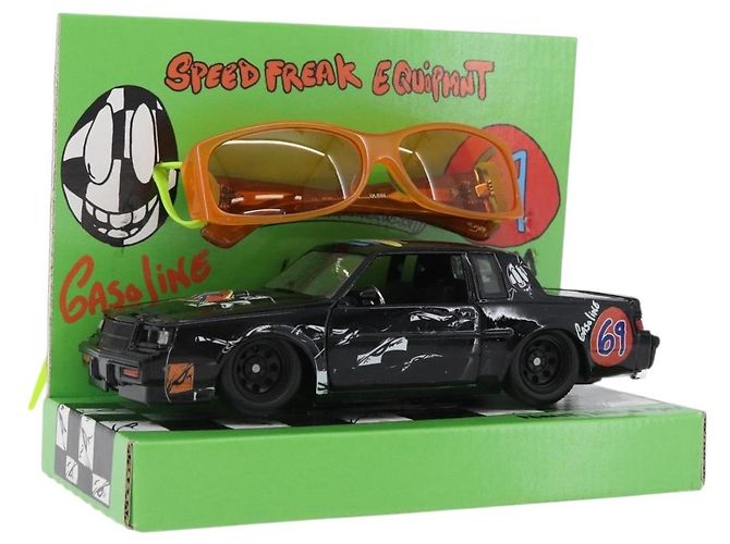 Chrome Hearts ULEIN Collaboration Car Figure Sunglasses Set Auth 171176SM Orange - view 2