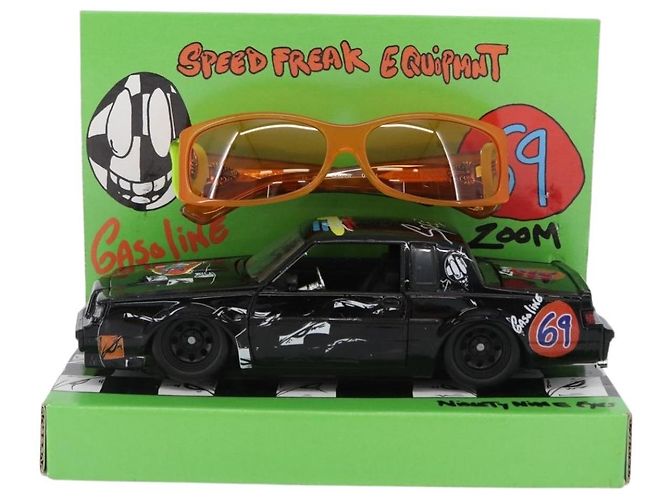 Chrome Hearts ULEIN Collaboration Car Figure Sunglasses Set Auth 171176SM Orange - view 3