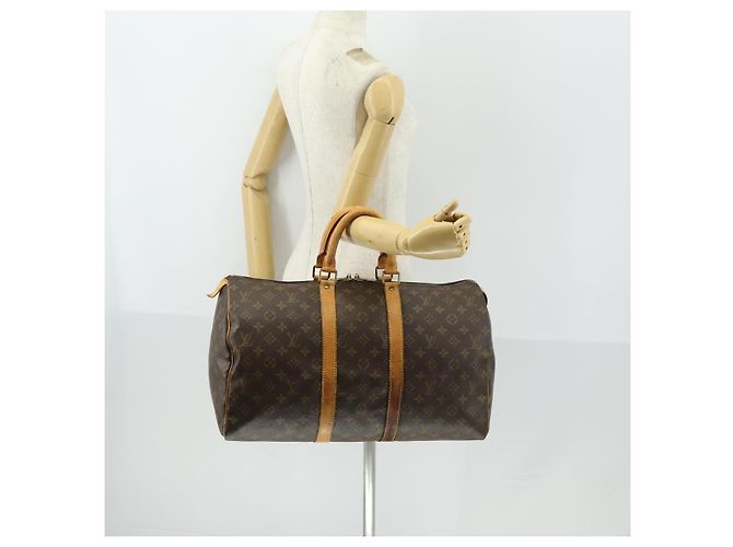 LOUIS VUITTON Borsa Boston Monogram Keepall 45 M41428 LV Auth 171732 Monogramma - vista 22