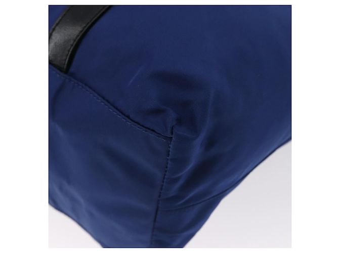 Prada Tote Bag aus Nylon Blau Silber Authentisch 170684 - Ansicht 15