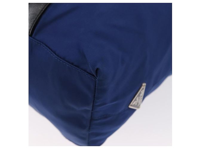 Prada Tote Bag aus Nylon Blau Silber Authentisch 170684 - Ansicht 17