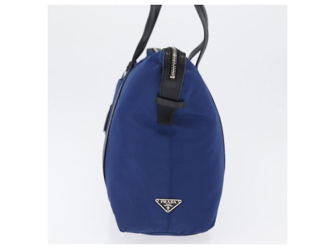 Prada Tote Bag aus Nylon Blau Silber Authentisch 170684 - Ansicht 3