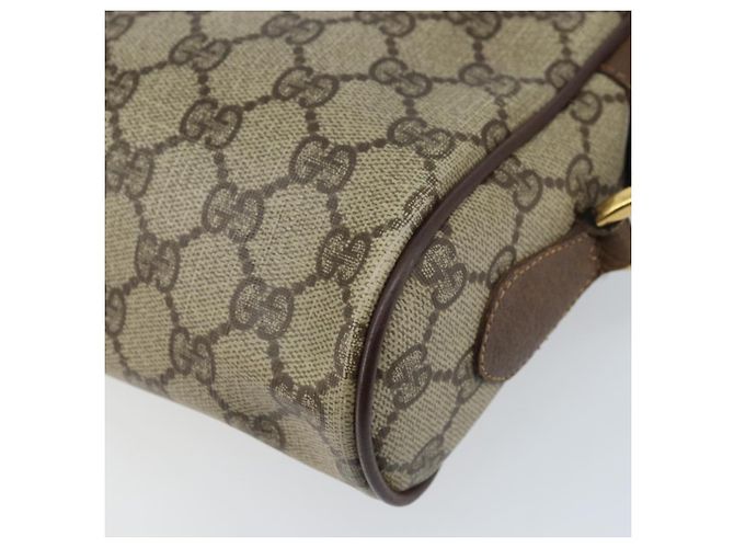 Borsa Sherry Line GG Supreme Web di GUCCI in PVC Beige e Oro 119 02 087 Auth 173208 D'oro - vista 16