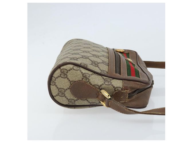 Borsa Sherry Line GG Supreme Web di GUCCI in PVC Beige e Oro 119 02 087 Auth 173208 D'oro - vista 3