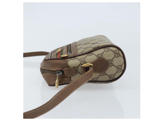 Borsa Sherry Line GG Supreme Web di GUCCI in PVC Beige e Oro 119 02 087 Auth 173208 D'oro - vista 4